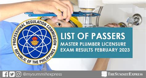 master plumber results|FULL RESULTS: February 2023 Master Plumber board exam list .